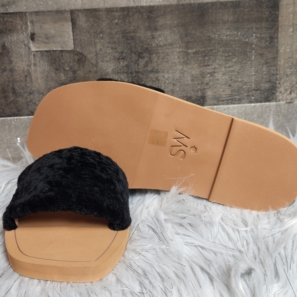 NWB Stuart Weitzman Cammy Shearling-Strap Slide Sandals - Picture 7 of 12
